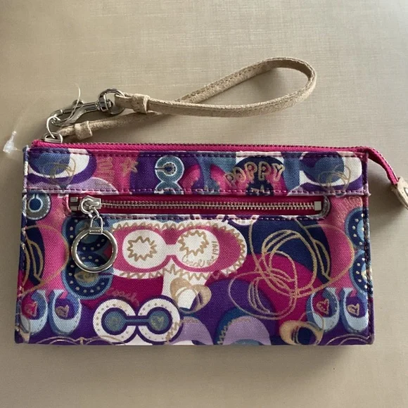 Coach Multicolor Poppy Y2K Wristlet EUC - Picture 1 of 6